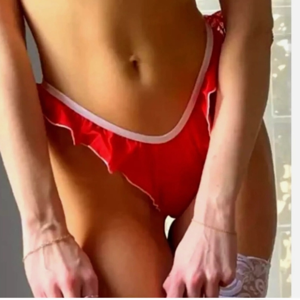 NWT We Are HAH Fly Girl Mesh Panty - blood orange Free People